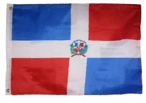 2x3 Dominican Republic Premium Quality Flag 2'x3' House Banner Grommets - Picture 1 of 4