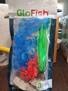 Tetra Glofish Glow Plant Small Medium Large Aquarium Ornament Glo Effect 3 Pack - Picture 1 of 1