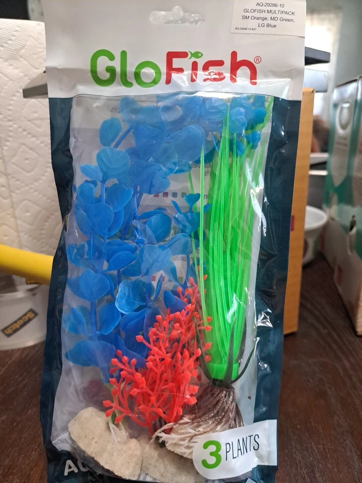 TÉTRA Tetra Glofish Glow Plant Small Medium Large Aquarium Ornament Glo Effect 3 Pack