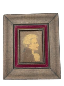 Retrato de colección Wolfgang Amadeus Mozart enmarcado 12x14" borde de terciopelo marco de madera - Imagen 1 de 8