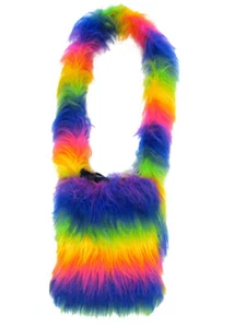 Peluche Festival Neón UV Hombro Bolsas Rosa Múltiple Blanco de Moda Peludo - Imagen 1 de 11