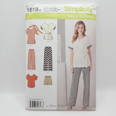 Simplicity 1618 Misses' Pants Shorts Tunic Top Sewing Pattern Size XXS-XXL Uncut - Image 1 of 4