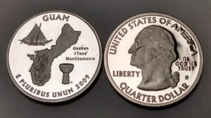 2009-S Guam 90% Silver Quarter Proof - DC and US Territories Series - Picture 1 of 3