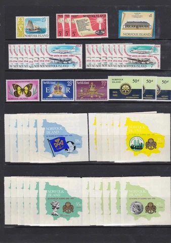 BRITISH NORFOLK ISLAND  STAMPS  MNH Lot Collection   CV $103 Cover