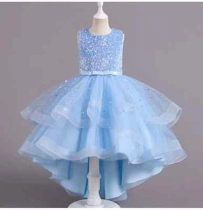 Child Flower Dresses Girl Birthday Tulle Sleeveless Princess Party Formal Gown - Picture 1 of 30