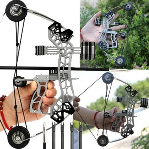 10" Mini Compound Bow Arrows Set 12lbs Archery Target Shooting Children Toy Gift - Picture 1 of 19