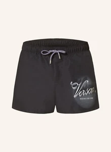 Pantaloncini da bagno VERSACE neri logo film titolo taglia 4/Media autentici designer - Foto 1 di 14