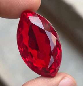Certified 72.00 Cts Natural Blood Red Ruby Marquise Cut Loose Gemstone BIG SIZE - Picture 1 of 14