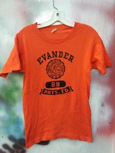 Vintage 50s Champion Running Man EVANDER HIGH SCHOOL BRONX NEW YORK SHIRT MEDIUM - Picture 1 of 5