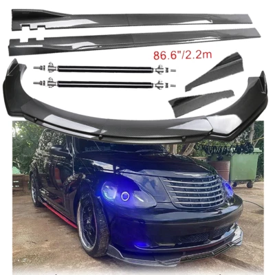 Carbon Fiber Front Bumper Lip Spoiler Splitters Body Kit For Chrysler PT Cruiser - Image 1 of 4