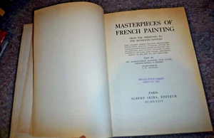 MASTERPIECES OF FRENCH PAINTING FROM PRIMITIVES 16TH CENTURY BY BLANCHE BOOK ONE - Picture 1 of 10