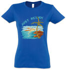 Pixel Just Relax Women T-Shirt Gamer Gaming Geek Nerd Fun Beach Holidays Sea