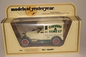 MATCHBOX MODELS OF YESTERYEAR #Y-5 1927 TALBOT VAN, CHIVERS & SONS LTD, BOXED - Picture 1 of 11