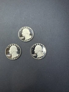 1982 S Proof Washington Quarter Uncirculated US Mint ( Set Of 3 ) - Picture 1 of 9