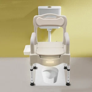 Heavy Duty Height Adjustable Bath Seat Commode Toilet Chair 250kg Adult Senior - Picture 1 of 18