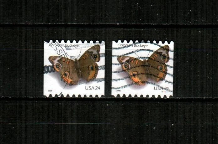 UNITED STATES Scott's 4002 ( 2v - PNC ) Buckeye Butterfly F/VF Used ( 2006 ) #4 - Image 1 of 1