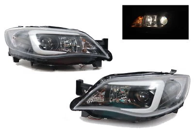 For 2008~2014 Subaru Impreza WRX Halogen LED DRL Switchback Projector Headlights - Image 1 of 4