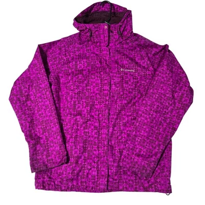 Chaqueta Columbia Interchange Geométrica Con Capucha Impermeable Para Mujer L *Solo Carcasa* Foto 1 de 4