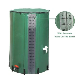 50/100Gal Rain Barrel Collapsible Rainwater Collection System Water Storage Tank - Picture 1 of 8