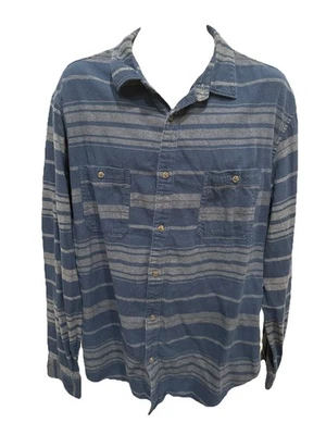 Camisa de franela Urban Pipeline para hombre XXL a rayas azules manga larga abotonada "Ultimate" Foto 1 de 4