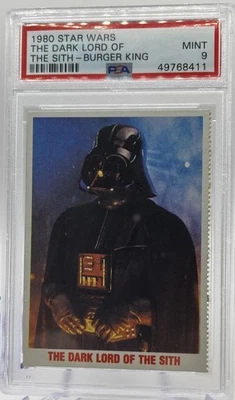 1980 Burger King Star Wars ESB Dark Lord of the Sith Darth Vader Wins PSA 9 Mint - Image 1 of 4