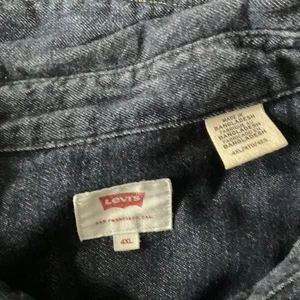 Levis Jeans Camicia Denim Uomo 4XL Blu Scuro Perla Snap Shacket Logo Classico Y2K - Foto 1 di 6