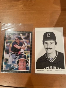 Cleveland Indians, Signed Postcards, Brett Butler, Jack Perconte - Picture 1 of 2
