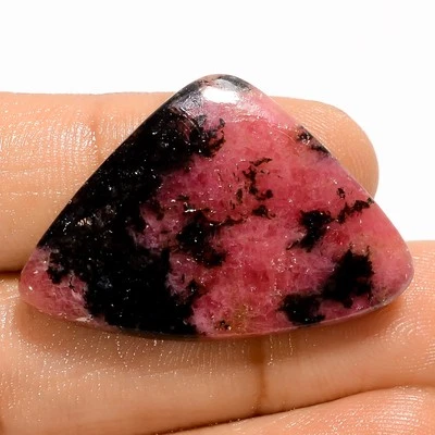 Piedra preciosa cabujón en forma de corazón de rodonita 100 % natural 34 quilates 33X23X5 mm A-35766 Foto 1 de 2