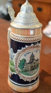 VTG University Of Notre Dame .5L Beer Stein Lidded w/ lid RARE! Made in Germany - Picture 1 of 13