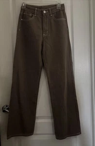 Neu ohne Etikett Shein Wide Leg Damenjeans Größe XS braun Denim - Bild 1 von 9
