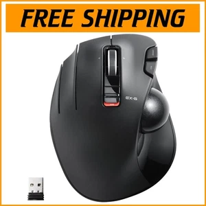 Precision Optical 6-Button Wireless Left-Handed Trackball Mouse, 750/1500 DPI - Picture 1 of 11