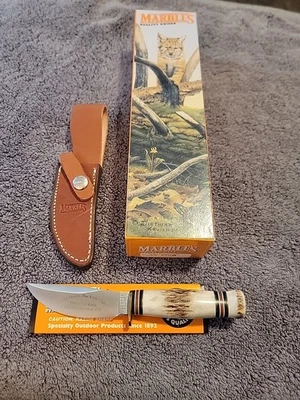 Marbles Gladstone Mi USA 1998 Stag/Stag Fieldcraft Club Knife 1 Of 250  - Image 1 of 4