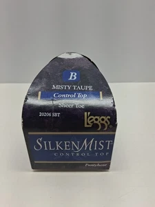Top L'eggs Silken Mist Control punta trasparente setosa MISTY TAUPE taglia B 20206 - Foto 1 di 5