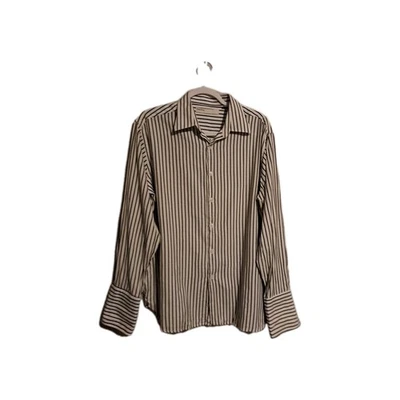 Camisas de vestir Perry Ellis ajustadas para hombre manga larga con puños talla L alfiler a rayas  Foto 1 de 4