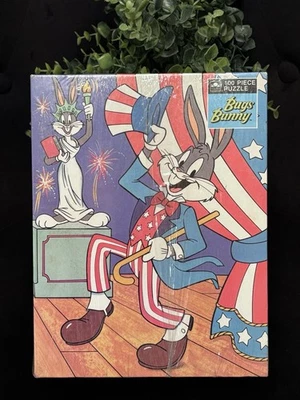 NUEVO Puzzle Dorado Bugs Bunny Tío Sam 100 Piezas Rompecabezas & Garfield 1990 precintado Foto 1 de 4
