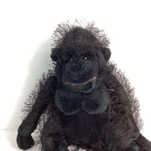 GANZ Webkinz Gorilla HM040 8" Black Stuffed Animal Plush Beanie - No Code - Picture 1 of 13