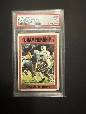 1976 Topps NFC Championship Cowboys VS The Rams Foto 1 de 4