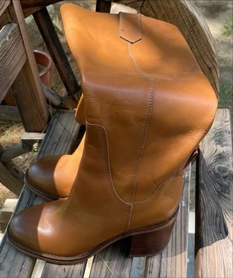 Botas hasta la rodilla planas de cuero Zara nuevas con etiquetas talla 36 EE. UU. 6 Foto 1 de 4