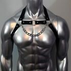 Gothic Leather Interest Buckles Strappy Sexy Chest Harness Clubwear Costume Men