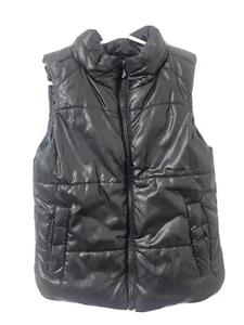 Justice Girls Black Zip Puffer Vest Size 5 - Picture 1 of 3