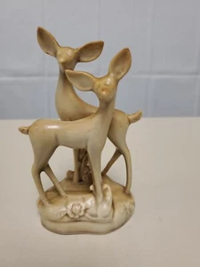 Roselane Pottery Elegant Pair of Deer Figurine 5" - Picture 1 of 8