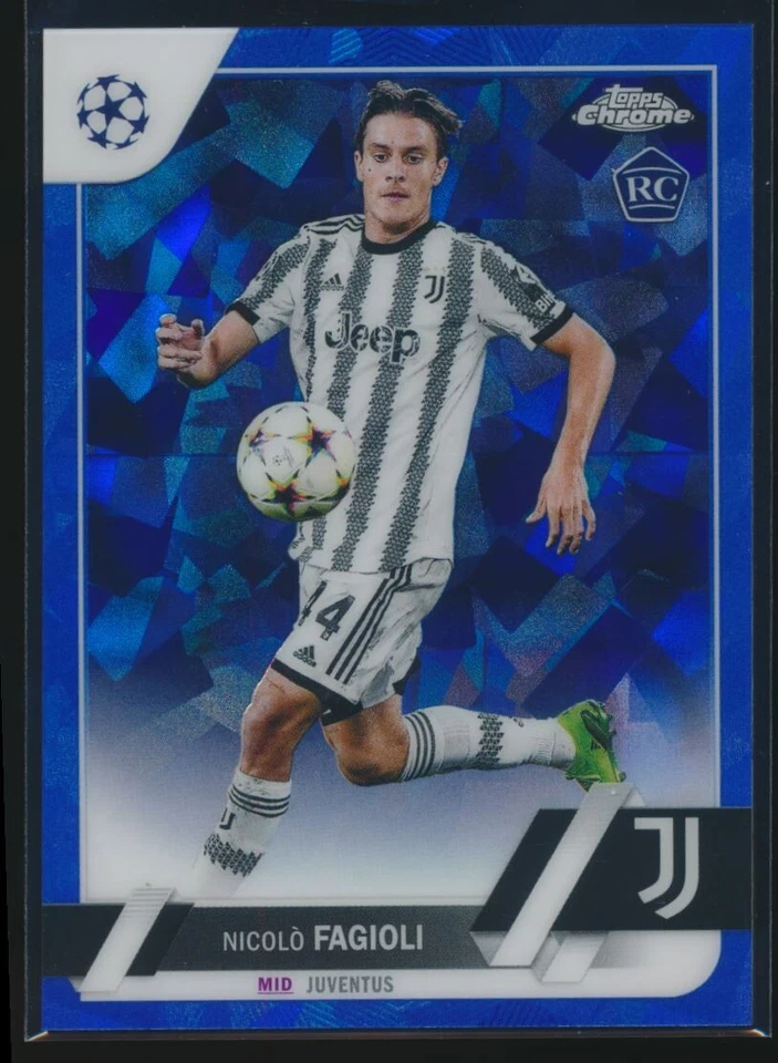 2022-23 Topps Chrome Sapphire UEFA Nicolo Fagioli - Rookie RC #53 Juventes Italy - Image 1 of 2