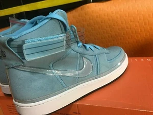NUEVO NIKE VANDAL HIGH BLUE CHILL-BLUE CHILL-WHITE OFF WHITE RARO AT4614-400 Talla 14 - Imagen 1 de 12