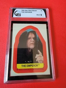 1983 STAR WARS THE EMPEROR PALPATINE CARD GRADED GAI MINT 9 - Picture 1 of 2