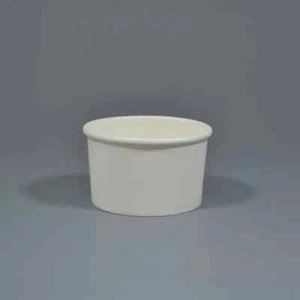 White Disposable Ice Cream Cups Paper Dessert Tubs Sundae Serving Containers - Picture 1 of 3