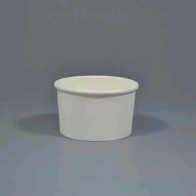 White Disposable Ice Cream Cups Paper Dessert Tubs Sundae Serving Containers - Image 1 of 3