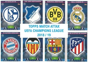 TOPPS MATCH ATTAX - CHAMPIONS LEAGUE 2018/19 FOOTBALL CARDS nos. 1-144 (OF02) - Picture 1 of 145
