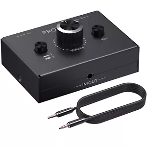 1 In 2 Out / 2 In 1 Out 3.5mm RCA Stereo Audio Switch Audio Switcher Splitter - Picture 1 of 12