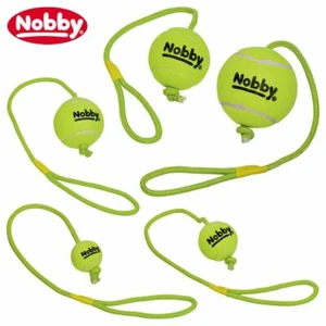 Nobby Tennisball mit Wurfschlaufe - gelb - Wurfseil Apportierspiel Ball für Hund - Bild 1 von 6