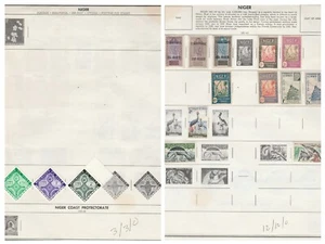 Niger 1921-1967 Collection on H. E. Harris Page, 15 Stamps - Picture 1 of 3